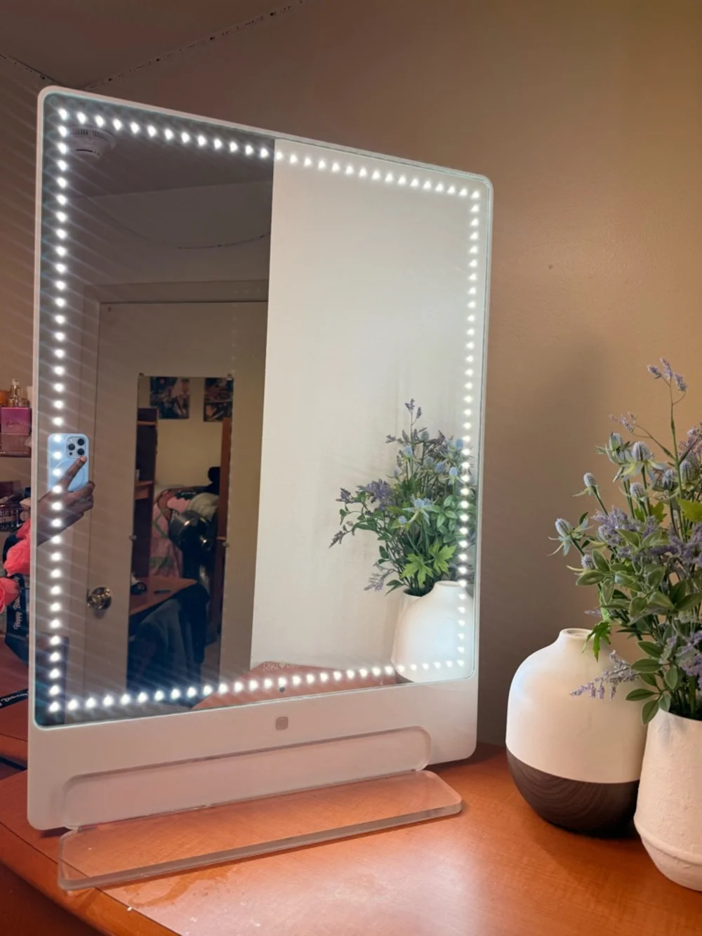 LED Lighted Vanity Mirror in White - Home Bath